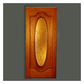 Wooden Door with Glass (Porte en bois avec verre)