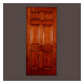 Wooden Door with Glass (Porte en bois avec verre)