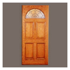 Wooden Door with Glass (Porte en bois avec verre)