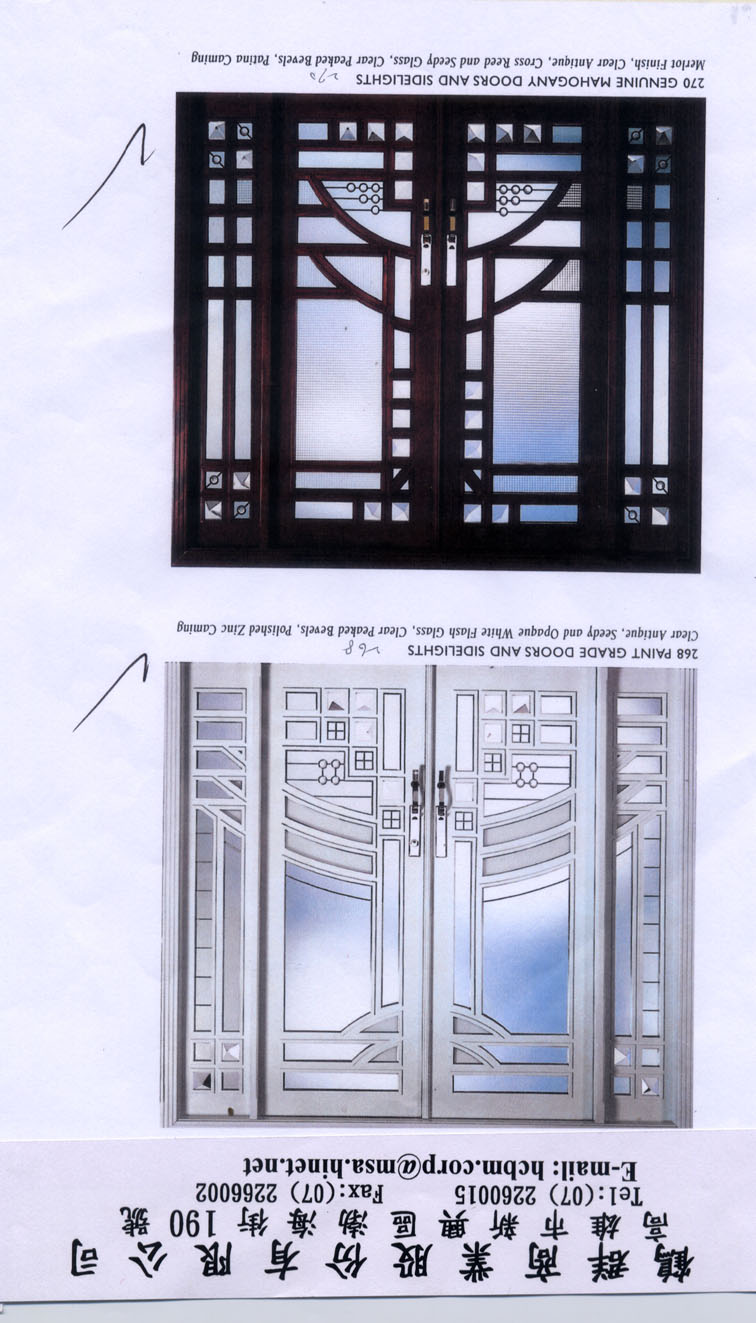 Door model 268 & 270 (Porte MOD?LE 268 & 270)