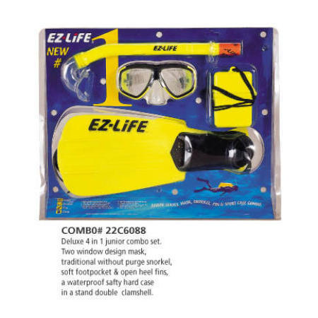 Diving Kid`s Combo Set (Mask + Snorkel + Fin + Case)