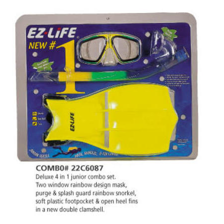 Diving Kid`s Combo Set (Mask + Snorkel + Fin) (Дайвинг Детские Combo Set (Mask + Snorkel + Fin))