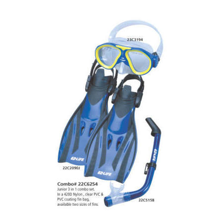 Diving Kid`s Combo Set (Mask + Snorkel + Fin) (Дайвинг Детские Combo Set (Mask + Snorkel + Fin))