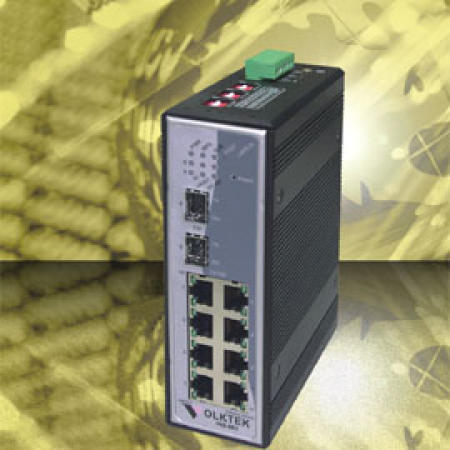 7-port 10/100 + 2-Slot 100Base-FX Managed Industrial Switch (7 ports 10/100 + 2-Slot 100Base-FX Managed Switch Industriel)