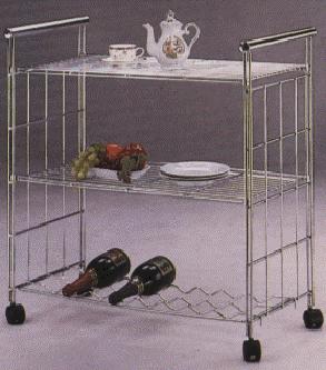 WIRE KITCHEN TROLLY CHROME (FIL DE CUISINE TROLLY CHROME)