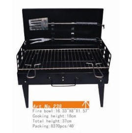 portable BBQ grill, 16.33`` x 8`` x 1.57``