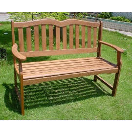 Garden bench, wooden (Gartenbank aus Holz)