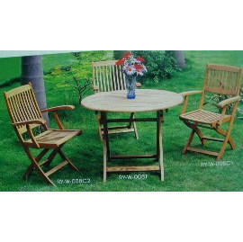 Garden furniture, wooden (Mobilier de jardin en bois)