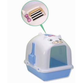 Cat litter pan with scoop & cover
