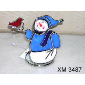 STAINED GLASS / SNOWMAN (VITRAIL / Snowman)