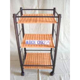 4 Tier Rattan Organiger