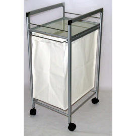 METAL BATHROOM LAUNDRY CART (METAL SALLE DE BAIN LINGE PANIER)