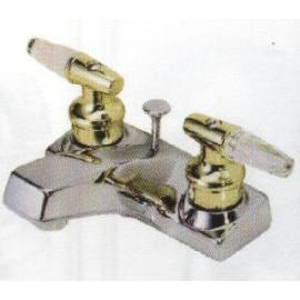 4`` Washerless faucet, brass plated clear lever handle with or without pop-up (4``Washerless краном, латунь никелированная ручка четко с или без всплывающих)