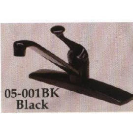 8`` Single lever kitchen faucet, with 8`` spout BLACK with or without spray (8``Mitigeur évier, avec 8``BLACK bec avec ou sans pulvérisation)