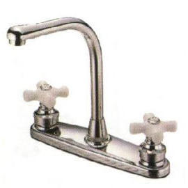 8`` hIGH SPOUT KITCHEN FAUCET PORCELAIN CROSS HANDLE WITH OUR WITHOUT SPRAY (8``High смесителя Смеситель ФАРФОР CROSS Ручка с или без SPRAY)