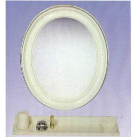 Plastic shelf W/oval mirror, Size: 620x565x40m/m (Пластиковые полки Вт / овальное зеркало, размер: 620x565x40m / м)