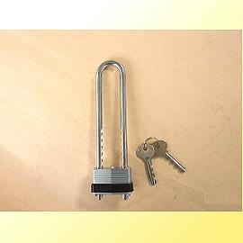 Laminated steel padlock with flexible shackle (Ламинированные замок стали гибкие скобы)