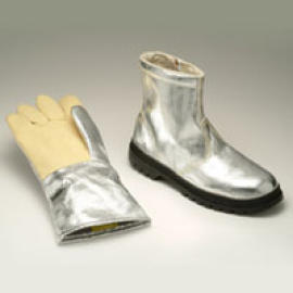 FR-1802, FR-1706 Aluminzed glove, heat resistant shoe (FR-1802, FR-1706 gant Aluminzed, résistant à la chaleur de chaussures)