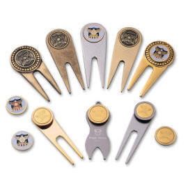Golf Divot Tool, golf accessories, promotional item (Golf Pitchgabel, Golf-Accessoires, Werbeartikel)