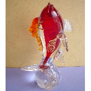 Glass Fish, Red w / Gold (Glass Fish, Red w / Gold)