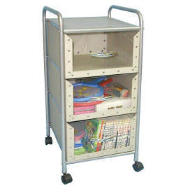 3-tier storage trolley with 3 cardboard drawers (SL-B313A-INN)