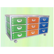 Storage trolley with 9 PP drawers (SL-IA09-S-ISL)