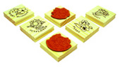 Wooden Rubber Stamp (Flowers)