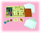 Rubber Stamps & Ink Pads Set