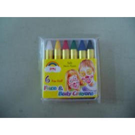 Face and Body Painting Crayons--6 regular colors type (Face and Body Painting Crayons--6 regular colors type)