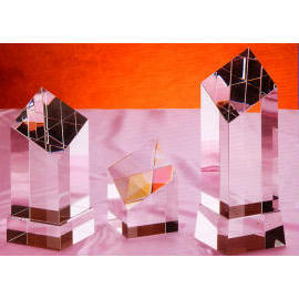 Crystal trophy/award/plaue