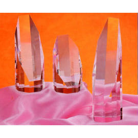 Crystal trophy/award/plaque