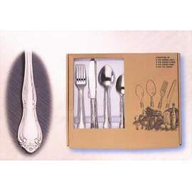 ALL STAINLESS STEEL CUTLERY SET B007-24P (TOUT INOX COUVERTS DE B007-24P)