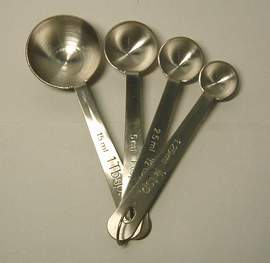 ALL STAINLESS STEEL MEASURING SPOONS B650 (TOUT INOX Cuillères à mesurer B650)