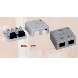 Surface Mount Boxes with jacks, Cat. 5E (Surface Mount Boxes avec des vérins, Cat. 5E)