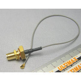 RF CABLE ASSEMBLY,SMA REVERSE POLARITY FEMALE TO U.FL 1.13