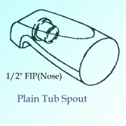 CP DIE CAST TUB SPOUTS-Plain Tub Spout (CP DIE CAST BECS TUB-Plain Tub Spout)