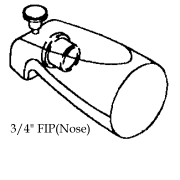 CP DIE CAST TUB SPOUTS - Plain Tub Spout (CP DIE CAST BECS TUB - Plaine Tub Spout)