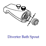 CP DIE CAST TUB SPOUTS - Diverter Bath Spout (CP DIE CAST TUB SPOUTS - Diverter Bath Spout)