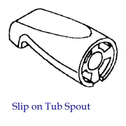 CP DIE CAST TUB SPOUTS - Slip on TUb Spout (CP DIE CAST BECS TUB - Slip on Tub Spout)