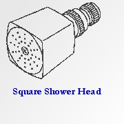 Shower Head - Square Shower Head (Pomme de douche - Square Shower Head)