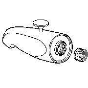 3 / 4``Messing Rear Lift Div Spout (3 / 4``Messing Rear Lift Div Spout)