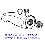 Brass Div. Spout w/Top Connection (Brass Div. Spout w/Top Connection)