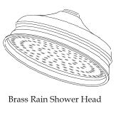 Brass Shower Head - Brass Rain Shower Head (Cuivres Shower Head - Laiton Rain Shower Head)