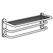 CP Brass Triple Towel Shelf (Хромированная латунь Triple Полотенце шельфа)