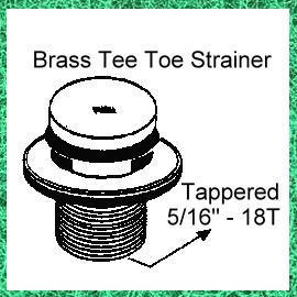 Brass Tip Toe Strainer (Brass Tip Toe Strainer)