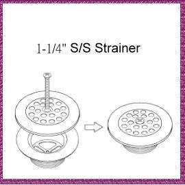 1-1/4`` S/S Strainer w/S/S Domer Cover & Screw (1 /4``S / S Фильтр W / S / S & Domer Обложка винтовые)