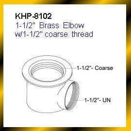 1-1/2`` Brass Elbow w/1-1/2`` coarse thread (1-1/2`` Brass Elbow w/1-1/2`` coarse thread)