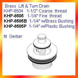 Brass Lift & Turn Drain (Brass Lift & Turn Drain)