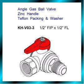 Messing Winkel Gas-Kugelhahn (Messing Winkel Gas-Kugelhahn)