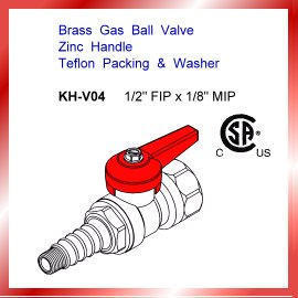 Brass Angle Gas Ball Valve